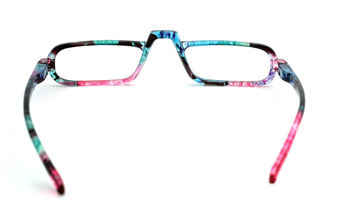 Mini Brille Lunettes Lecture Demi-Lune Vintage – Monture Acier Inoxydable Unisexe + Étui